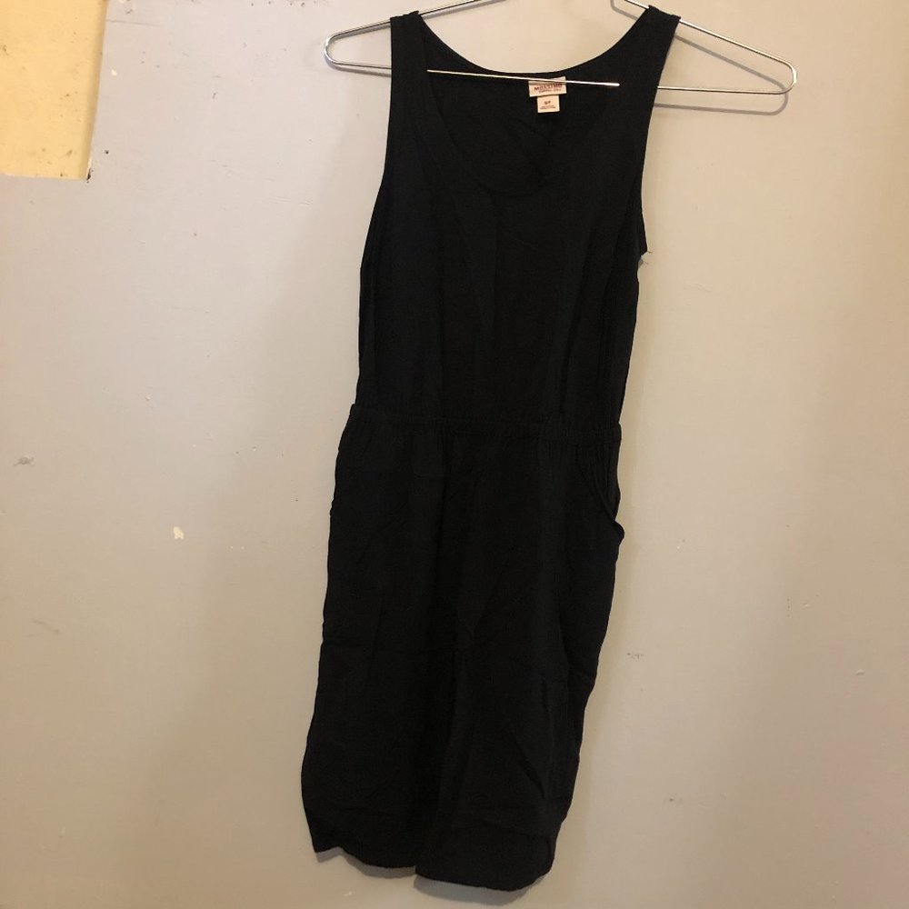 Black dress with pockets and back cut out detail